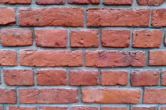Detail of a red brick wall
